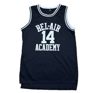 Men M Black White Trim 14 Smith BelAir Academy Fresh‎ Prince Basketball Jersey